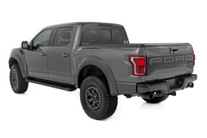 Ford F-150 Running Boards - Rough Country - HD2 Aluminum - Black - '15-'23